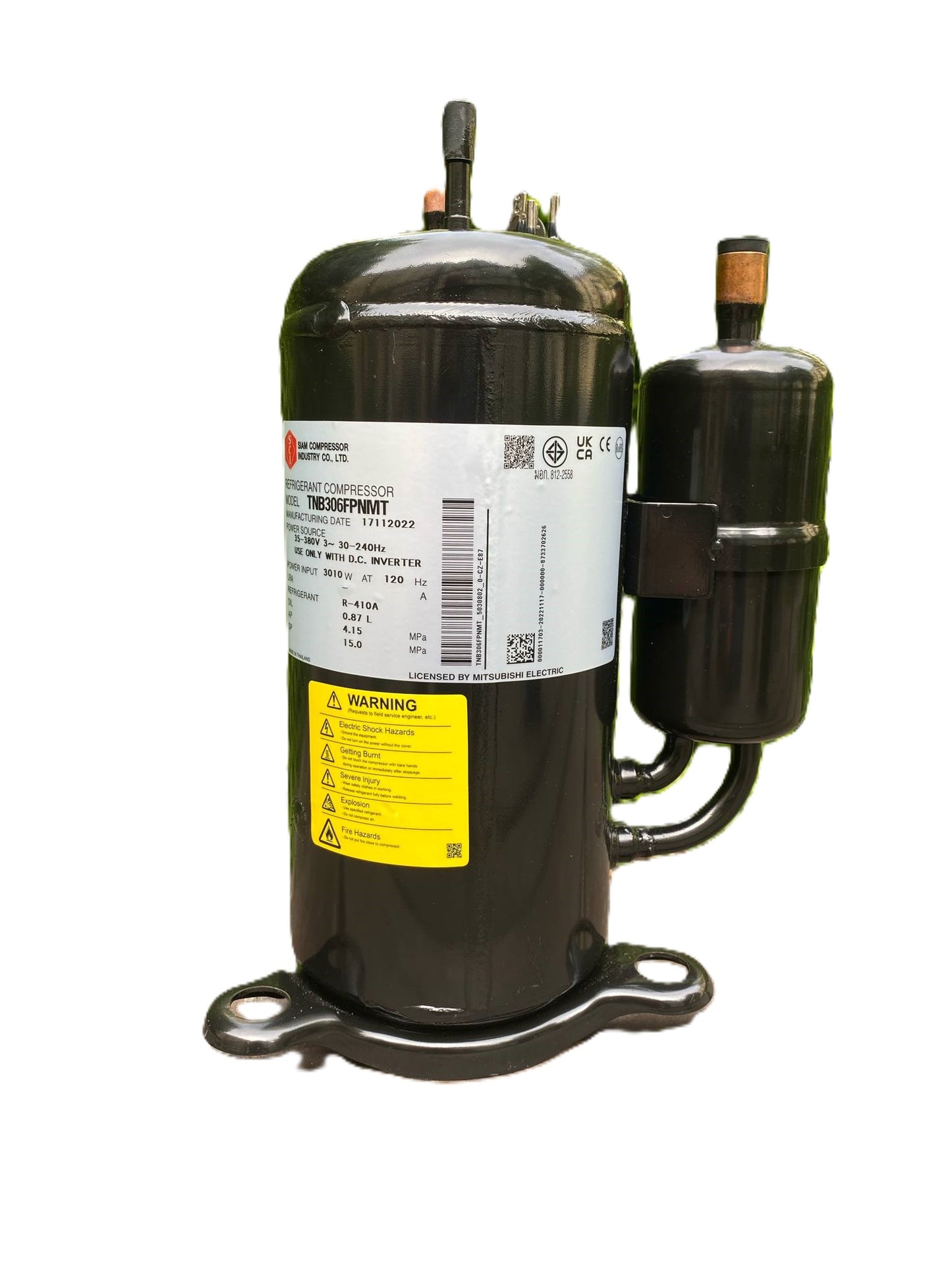 TNB306FPNMT Scroll Compressor – High-Capacity and Reliable Performance