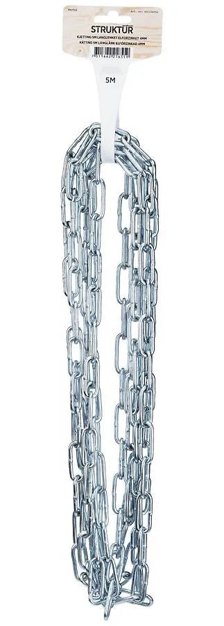 Long link chain electro galvanized STRUKTUR