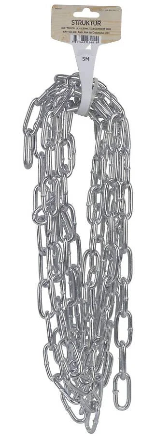 Long link chain electro galvanized STRUKTUR