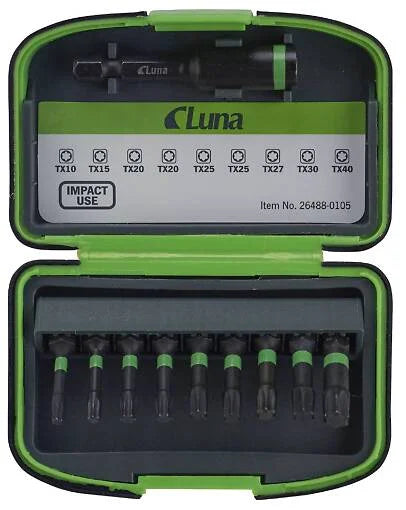 Bit set 10 pcs Impact TORX Luna
