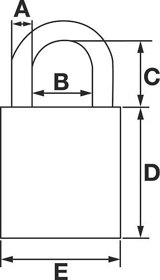 Padlock ABUS EC 75, security class/grade 1, 2